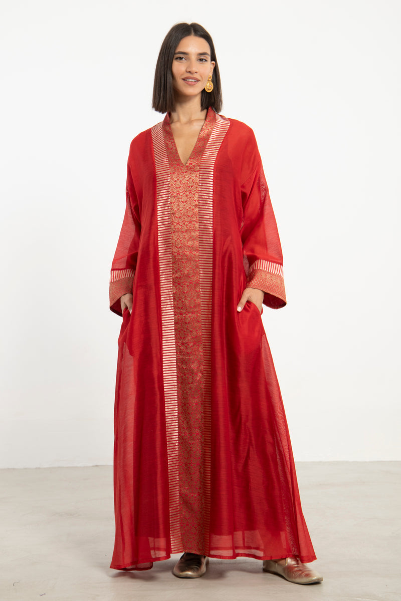 Basma Silk Red Dress