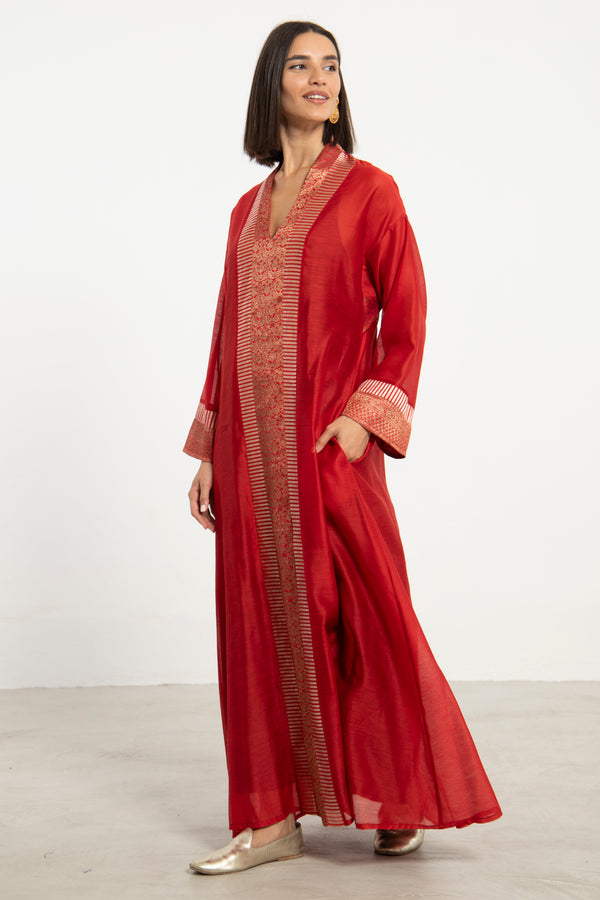 Basma Silk Red Dress