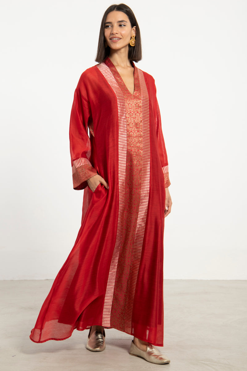 Basma Silk Red Dress