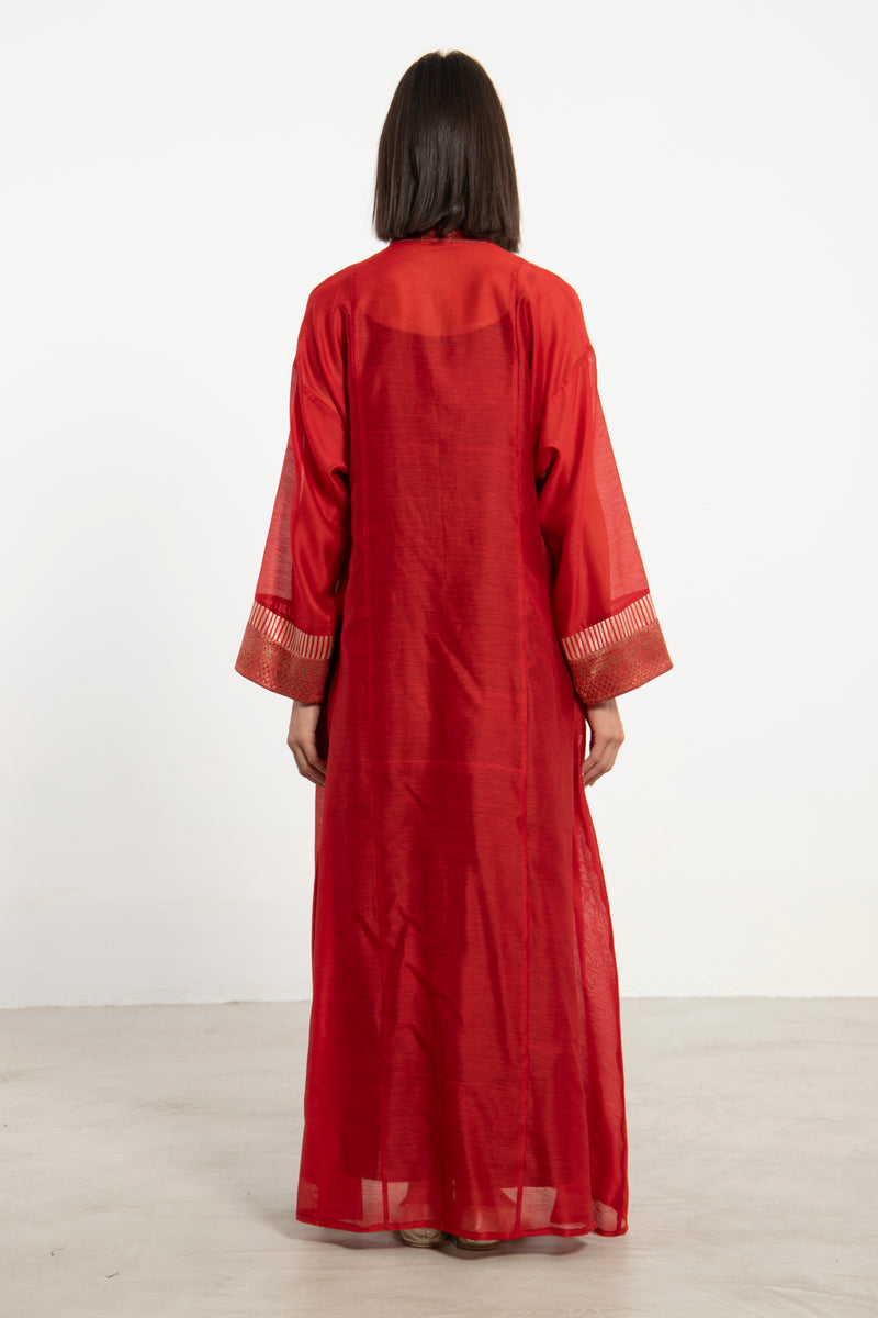Basma Silk Red Dress