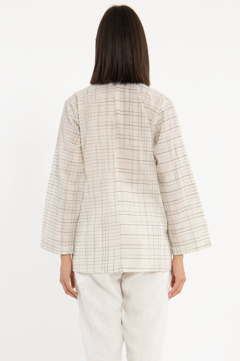 Yousra Handloom Cotton Checked Shirt