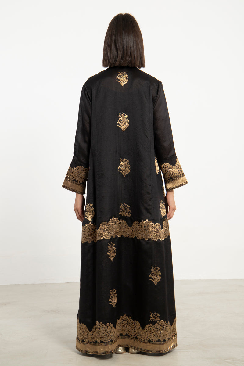 Soula Silk Black & Gold Dress