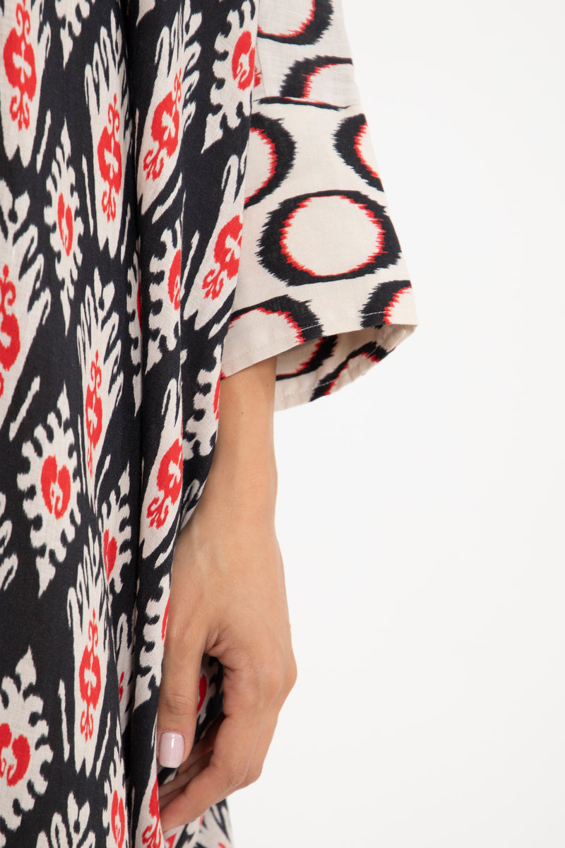 Hiba Linen Printed Dress