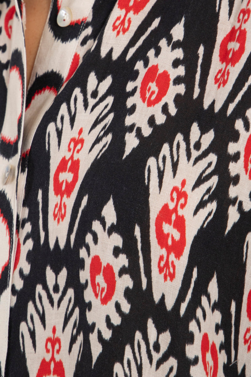 Hiba Linen Printed Dress