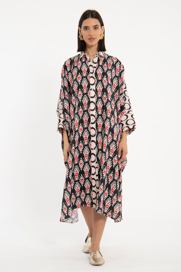 Hiba Linen Printed Dress