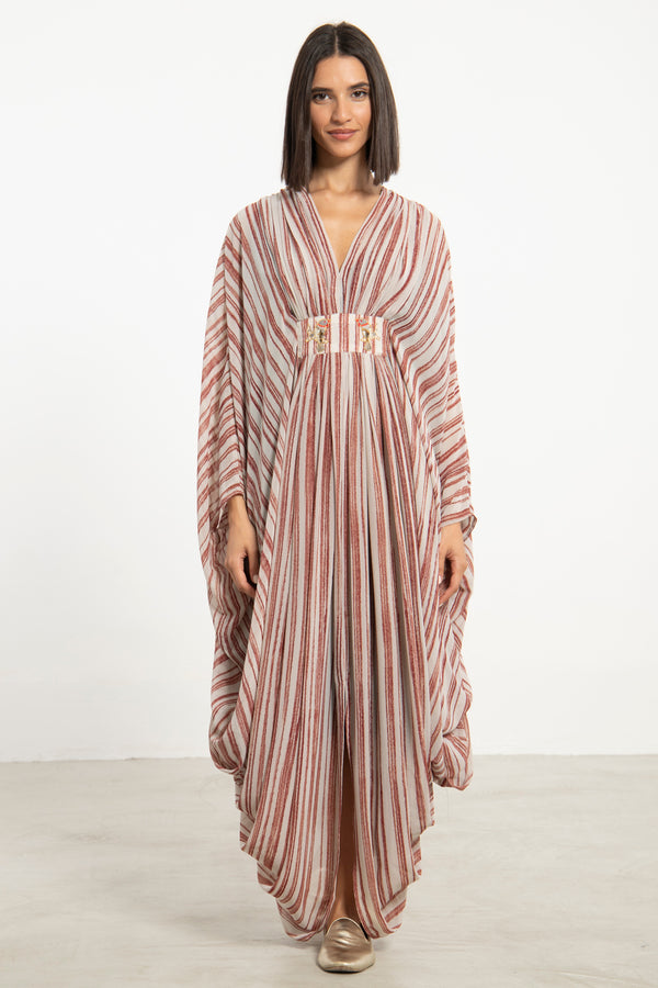 Farah Cotton Silk Striped Dress