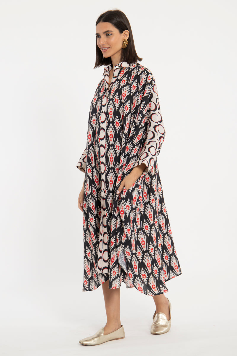 Hiba Linen Printed Dress