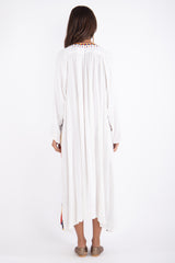 Siwa Fine Wool Embroidered White Dress