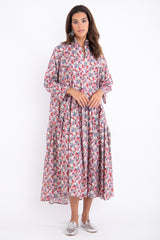 Badawiya Liberty Cotton Printed Pink Dress