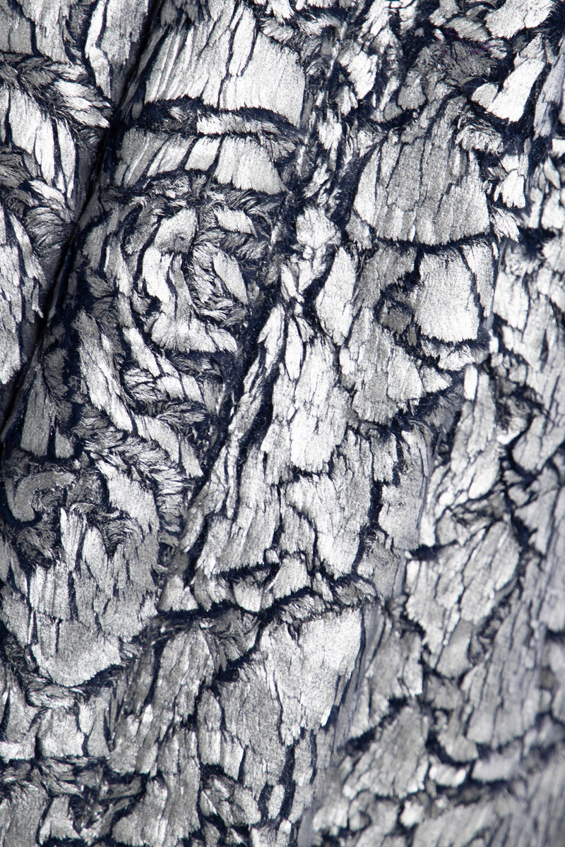 Magda Jacquard Blue Metallic Jacket