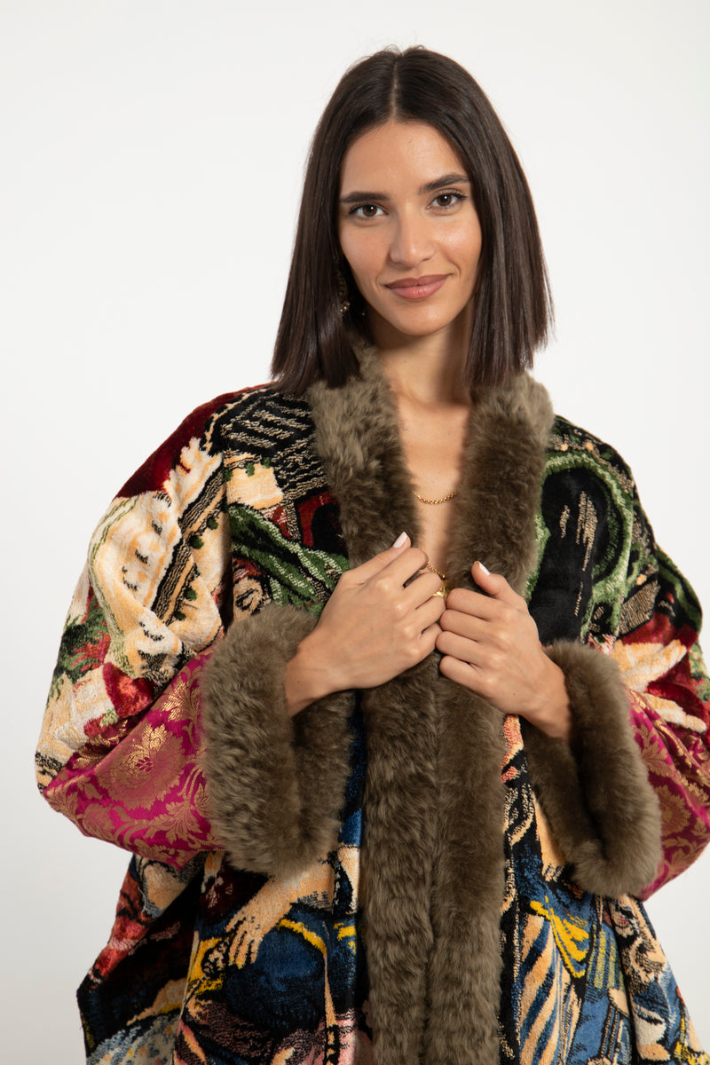 One-Of-a-Kind Tapestry Pastoral Coat