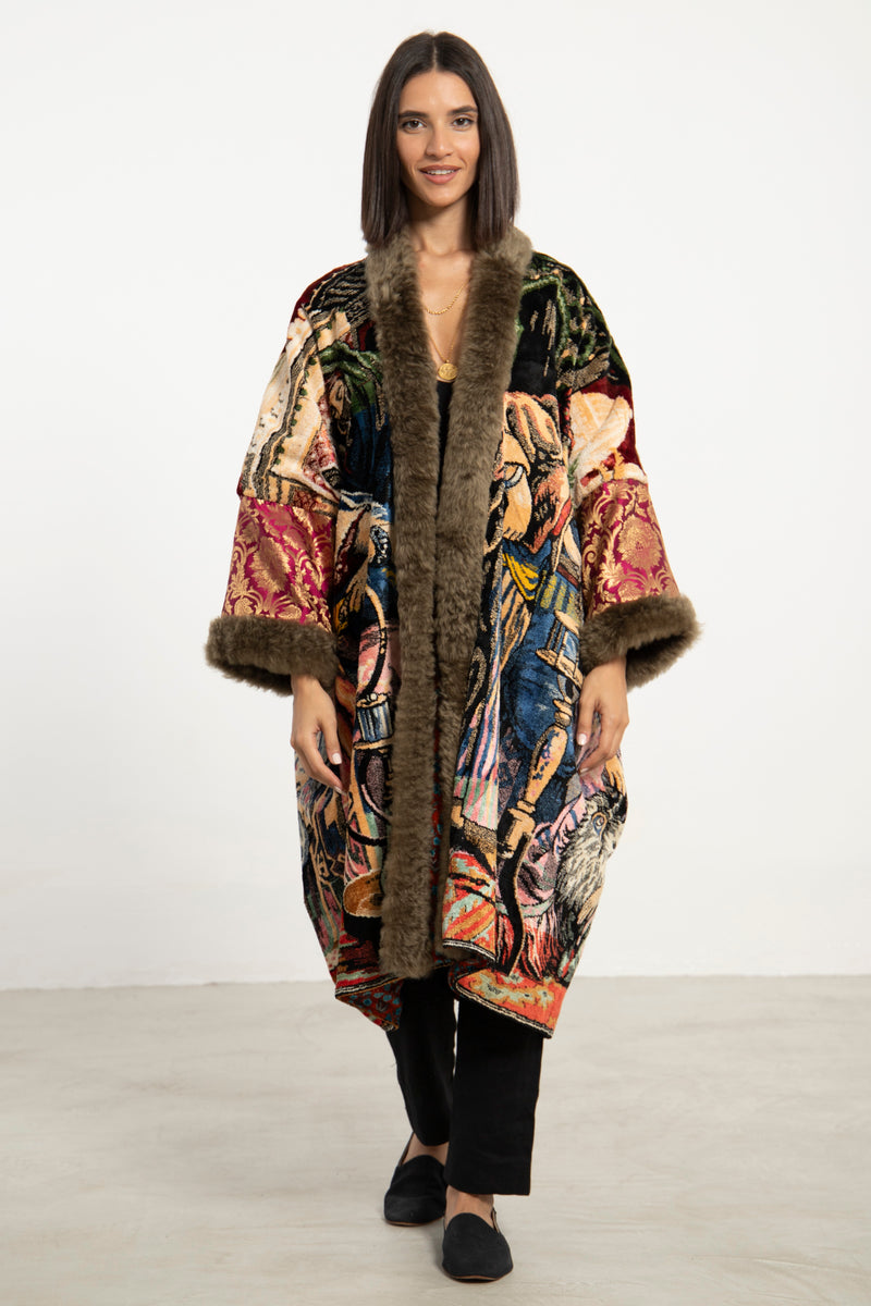 One-Of-a-Kind Tapestry Pastoral Coat