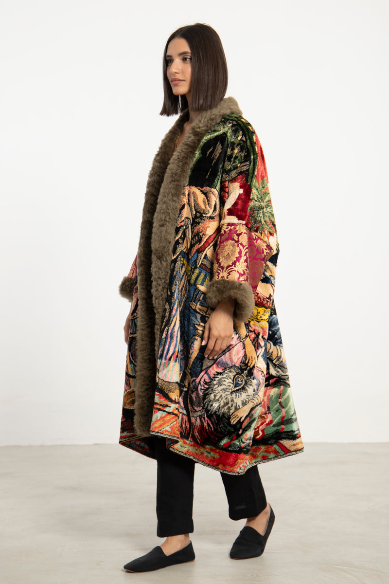 One-Of-a-Kind Tapestry Pastoral Coat