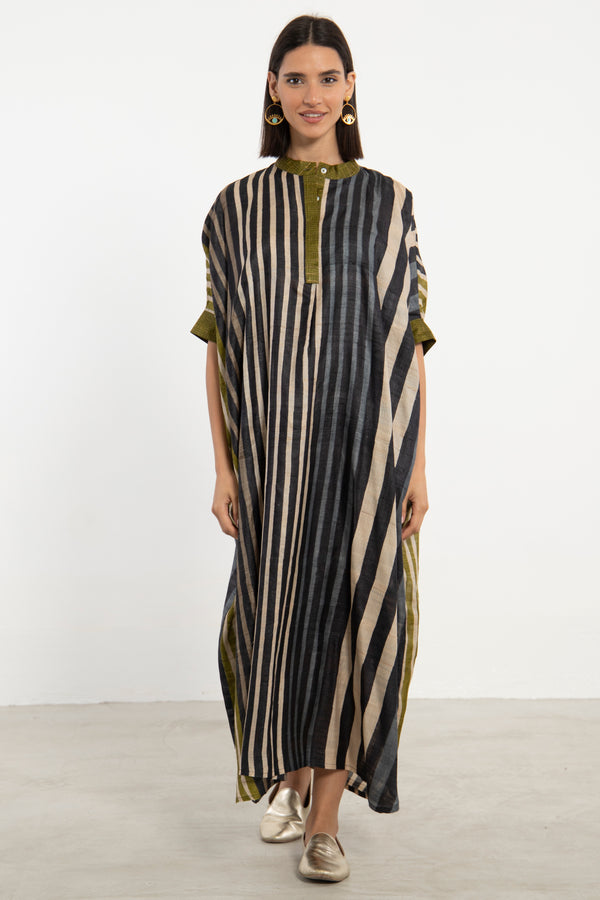Helen Silk Striped Dress