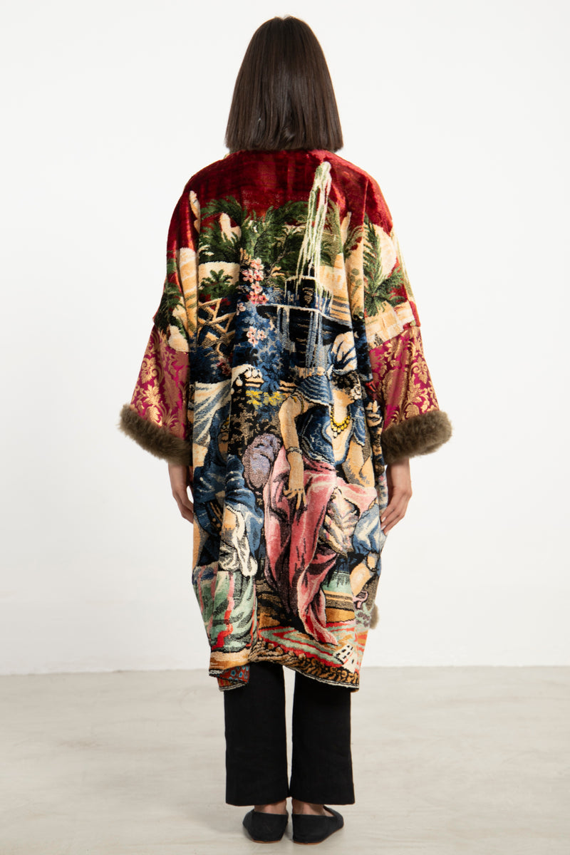 One-Of-a-Kind Tapestry Pastoral Coat