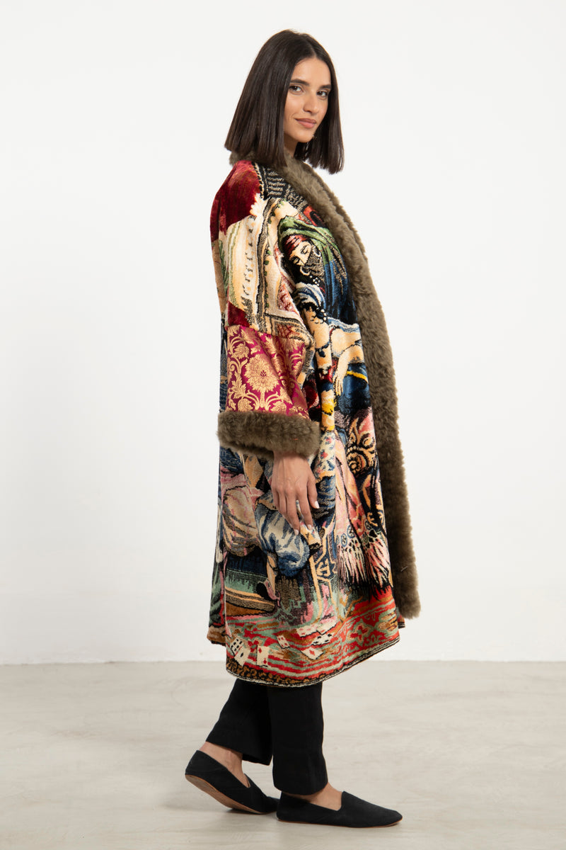 One-Of-a-Kind Tapestry Pastoral Coat