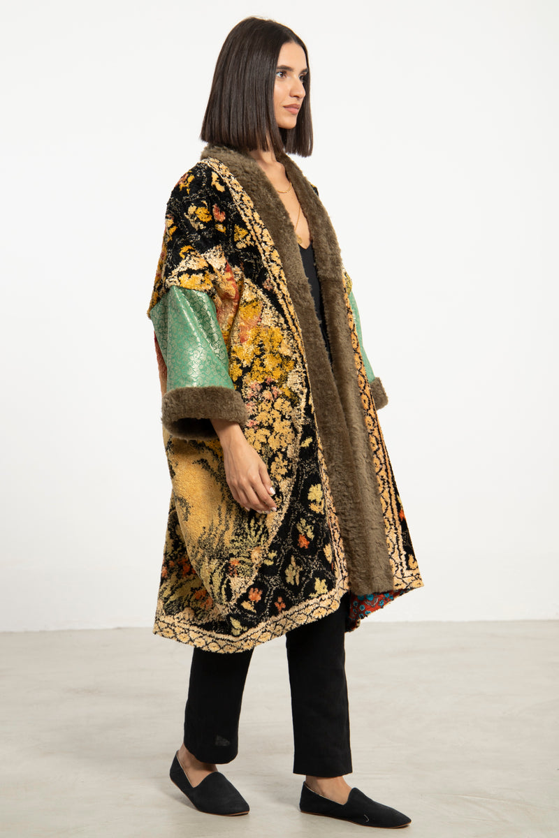 One-Of-a-Kind Tapestry Deer Coat