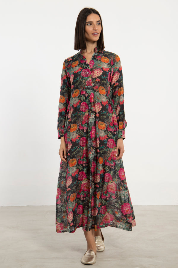 Nagham Cotton Muslin Floral Dress