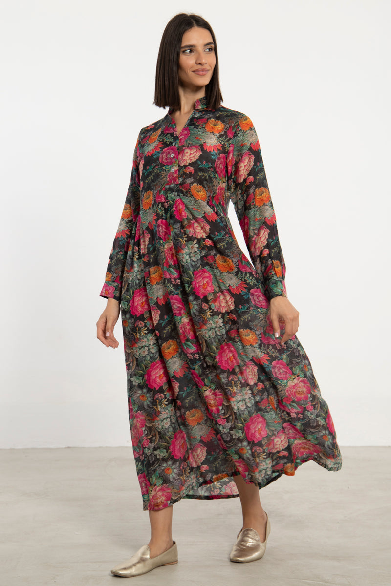 Nagham Cotton Muslin Floral Dress