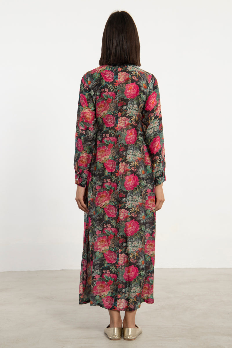 Nagham Cotton Muslin Floral Dress