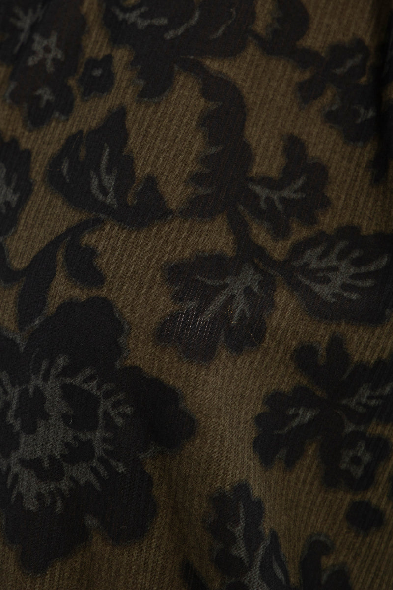Feryal Cotton Olive & Black Shirt