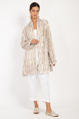 Magda Silk Embroidered Gold Jacket