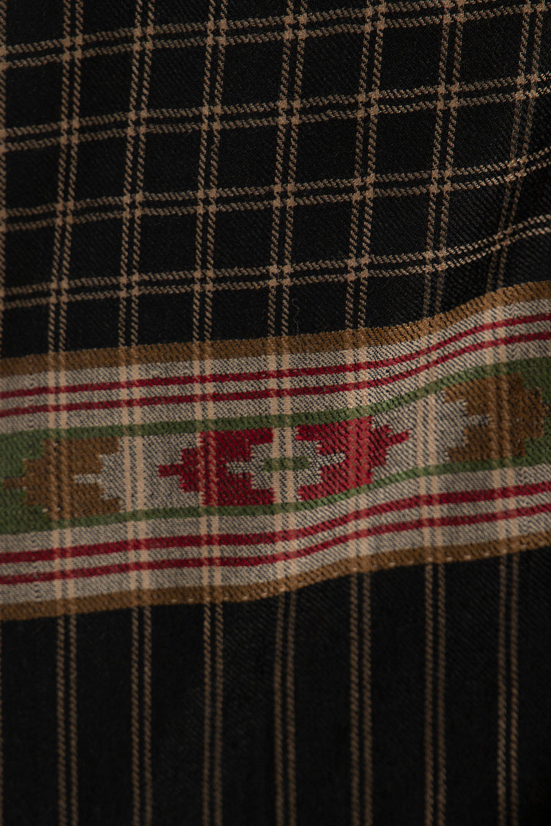 Wool Checked Abaya