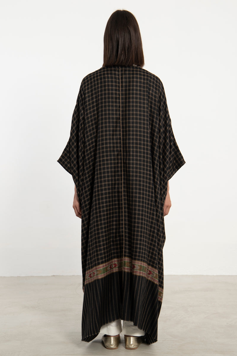 Wool Checked Abaya
