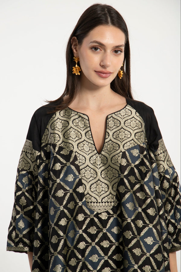 One-Of-a-Kind Rania Black & Gold Dress