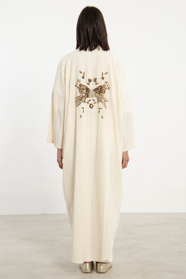 Rajwa Abaya Cotton Hand Embroidered Abaya