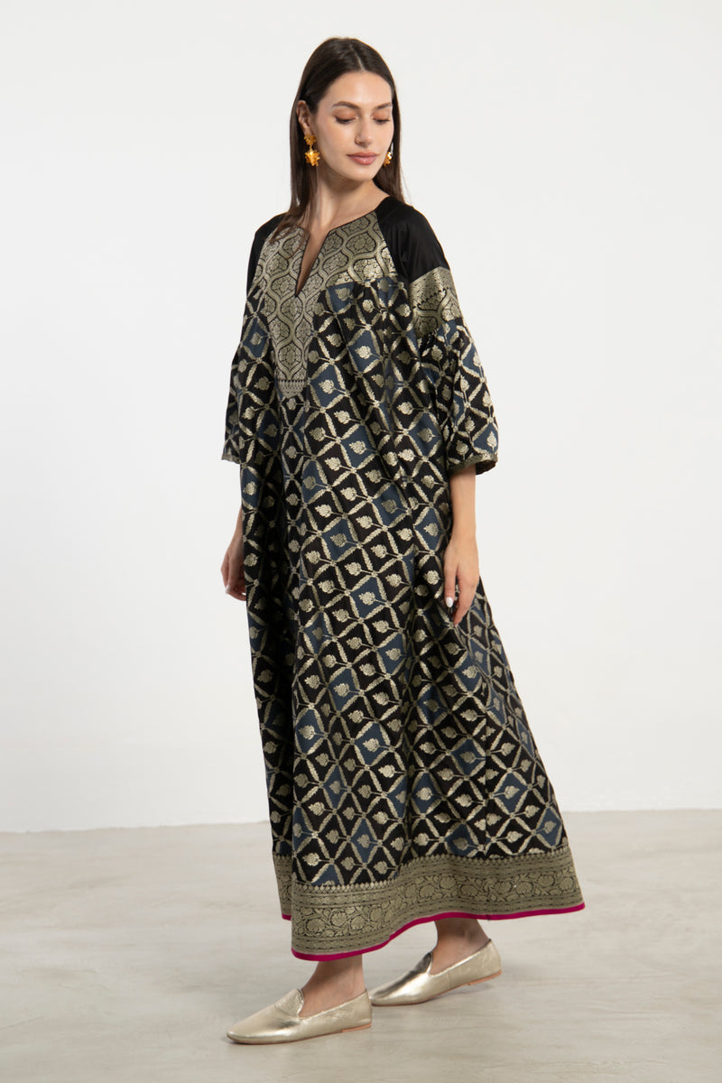 One-Of-a-Kind Rania Black & Gold Dress