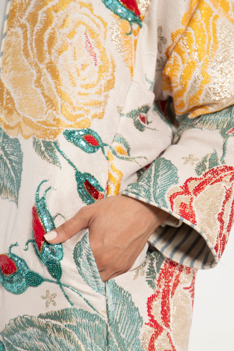 Noura Jacquard Multicolor Coat