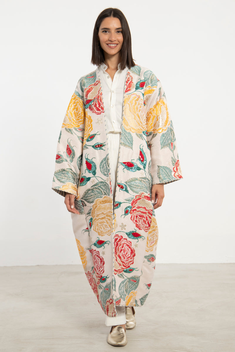 Noura Jacquard Multicolor Coat