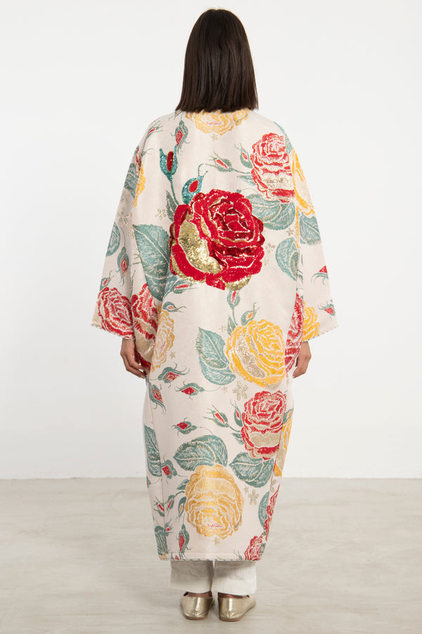 Noura Jacquard Multicolor Coat