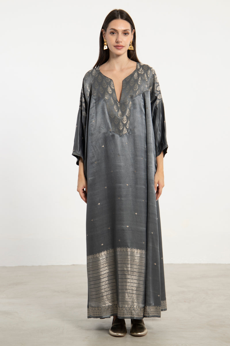 One-Of-A-Kind Rania Dark Grey & Silver Dress