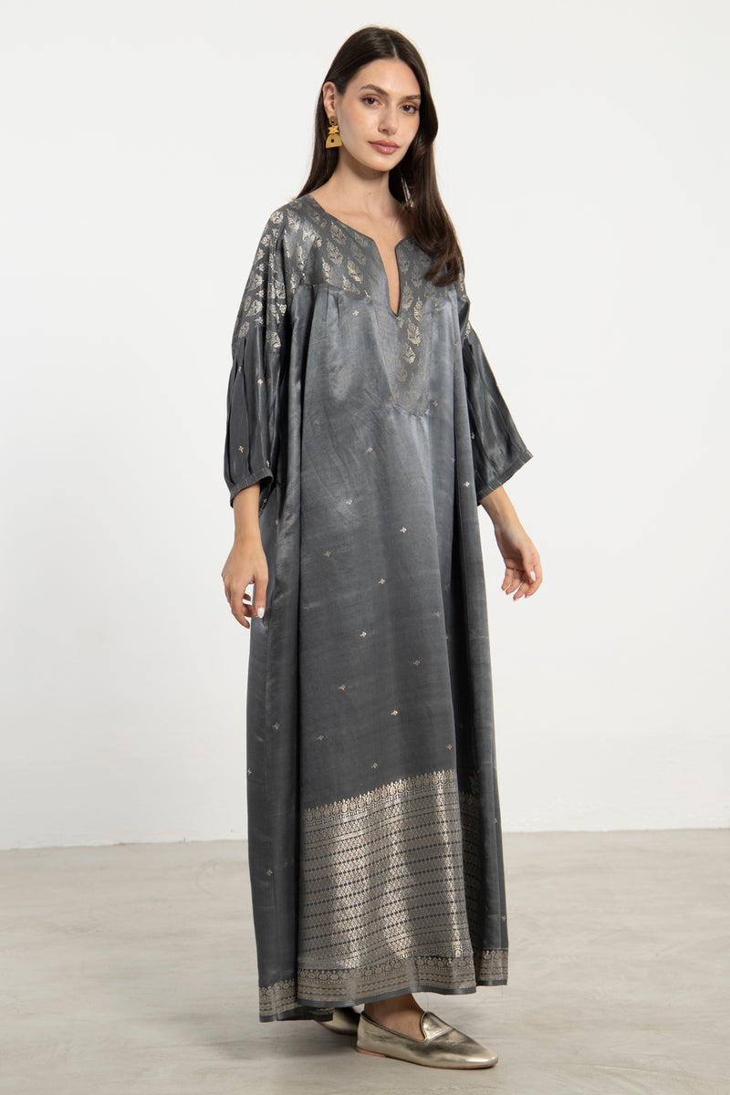 One-Of-A-Kind Rania Dark Grey & Silver Dress