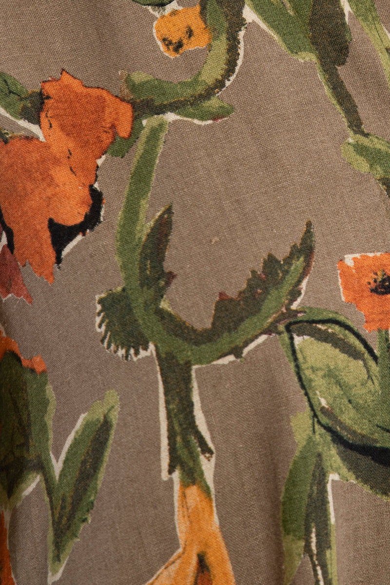 Hilal Cotton and Linen Blend Floral Dress