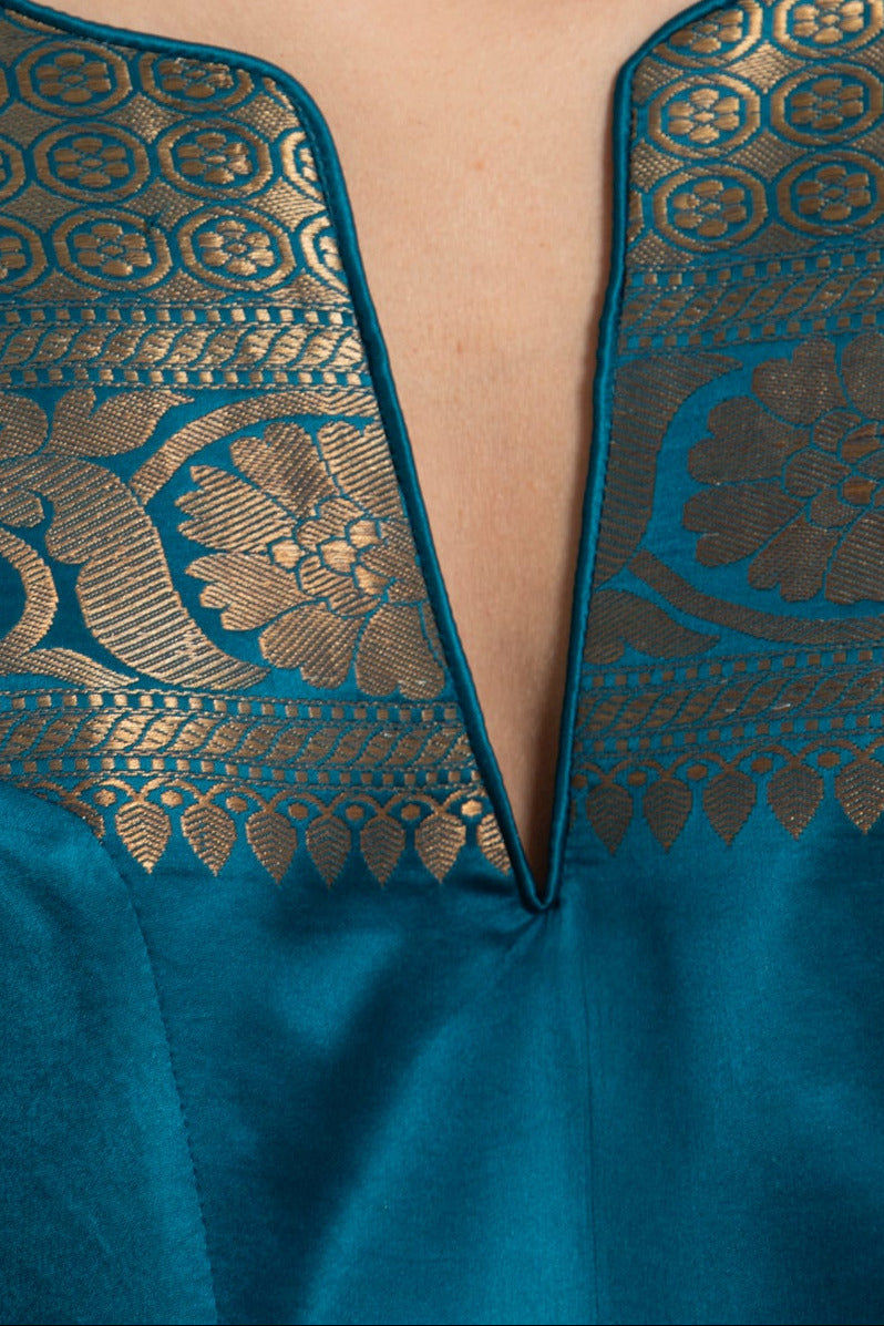 Rania Silk Blue Dress