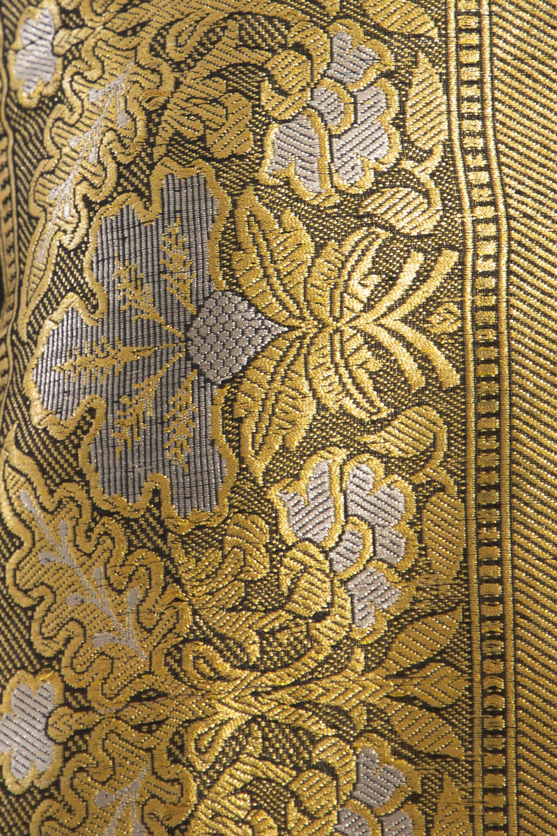 One-Of-A-Kind Souraya Silk Black and Gold Dress