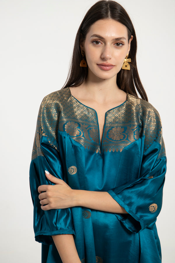 Rania Silk Blue Dress