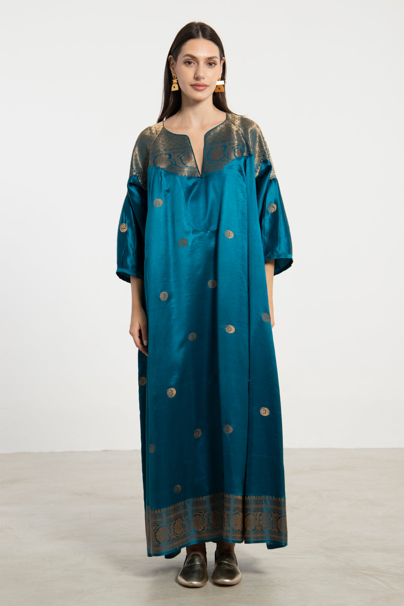 Rania Silk Blue Dress