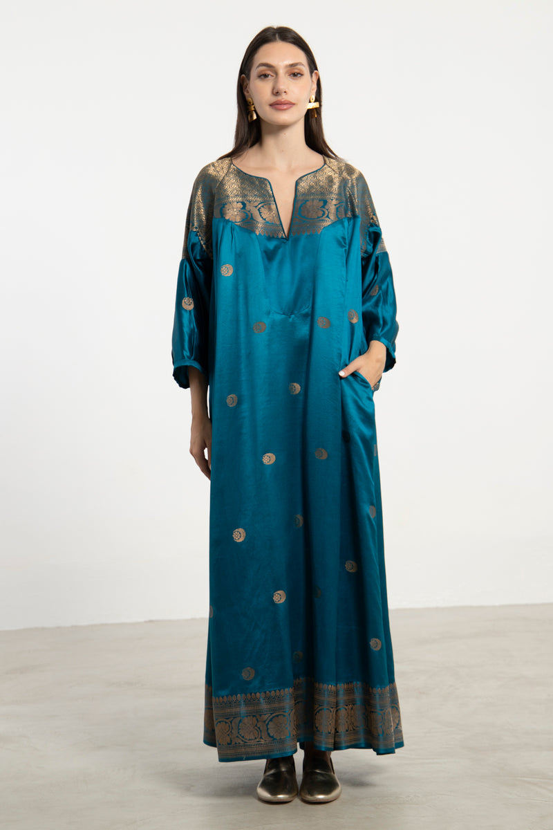 Rania Silk Blue Dress