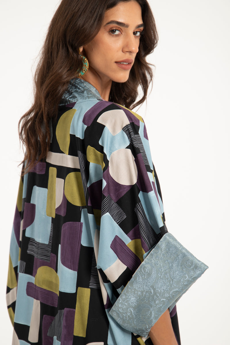 Yasma Cotton Geometric Abaya