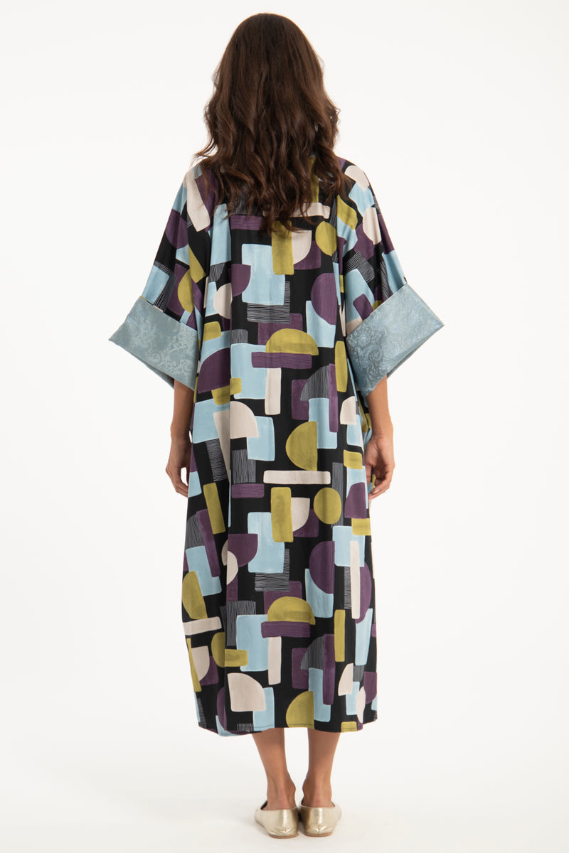 Yasma Cotton Geometric Abaya