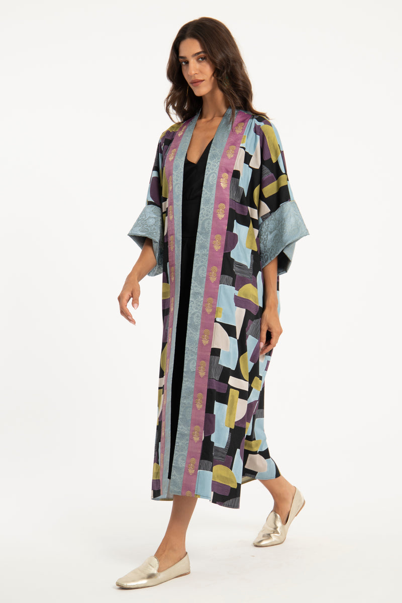 Yasma Cotton Geometric Abaya
