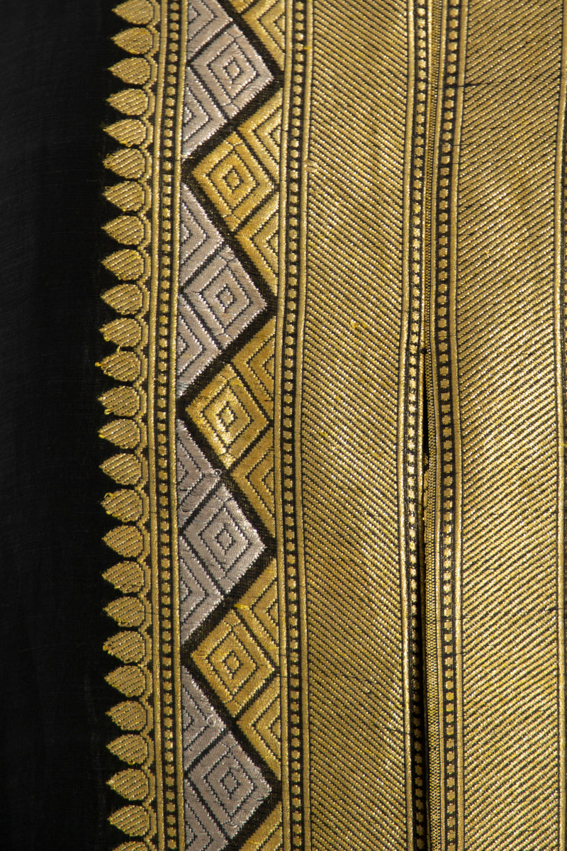 One-Of-A-Kind Souraya Silk Gold Diamond Dress