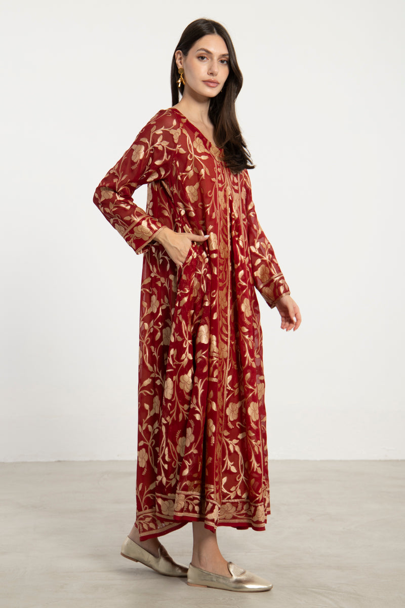 Souraya Handwoven Silk  Dress