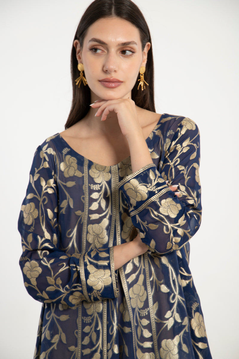 Souraya Handwoven Silk  Dress