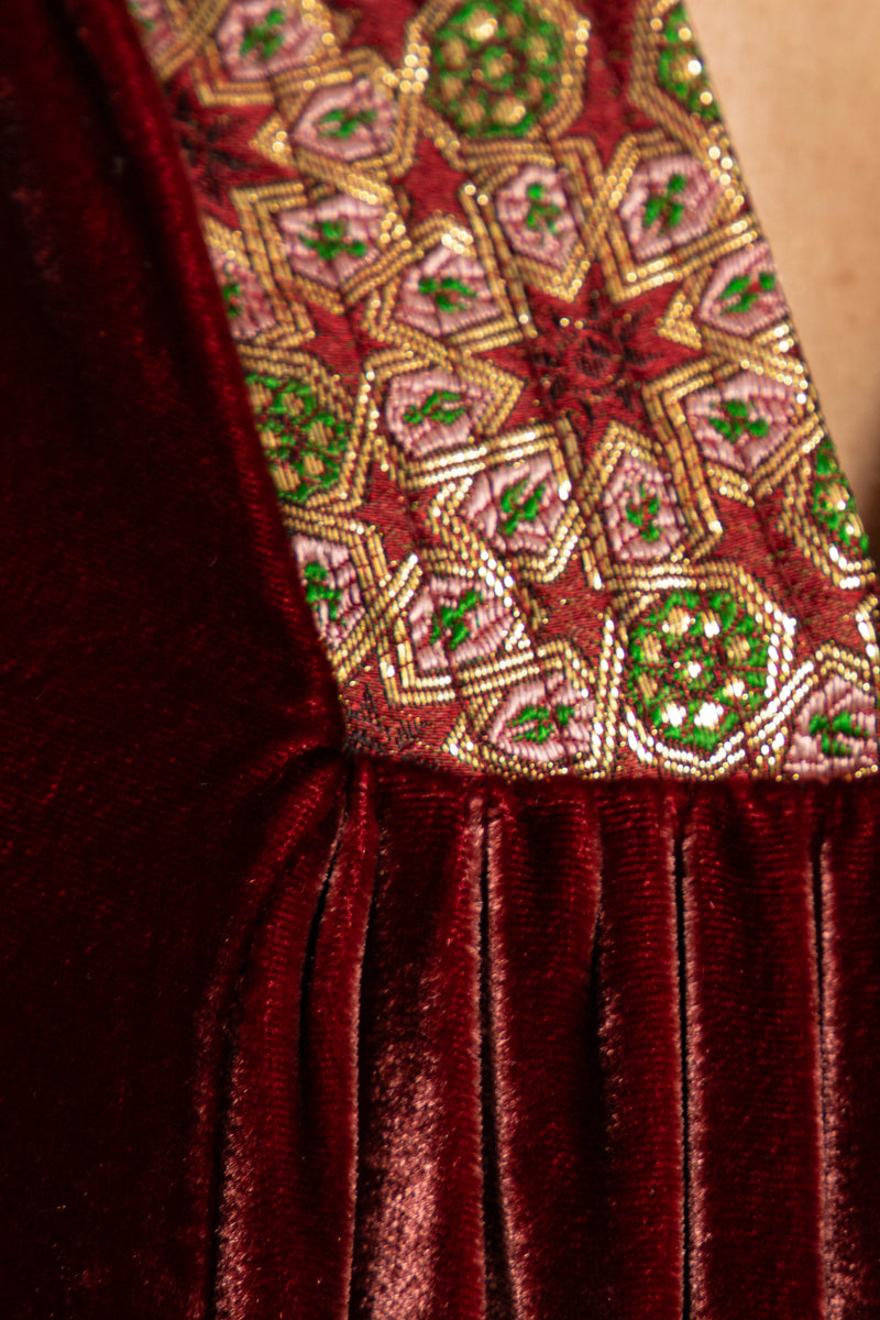 Jamila Velvet Burgundy Dress