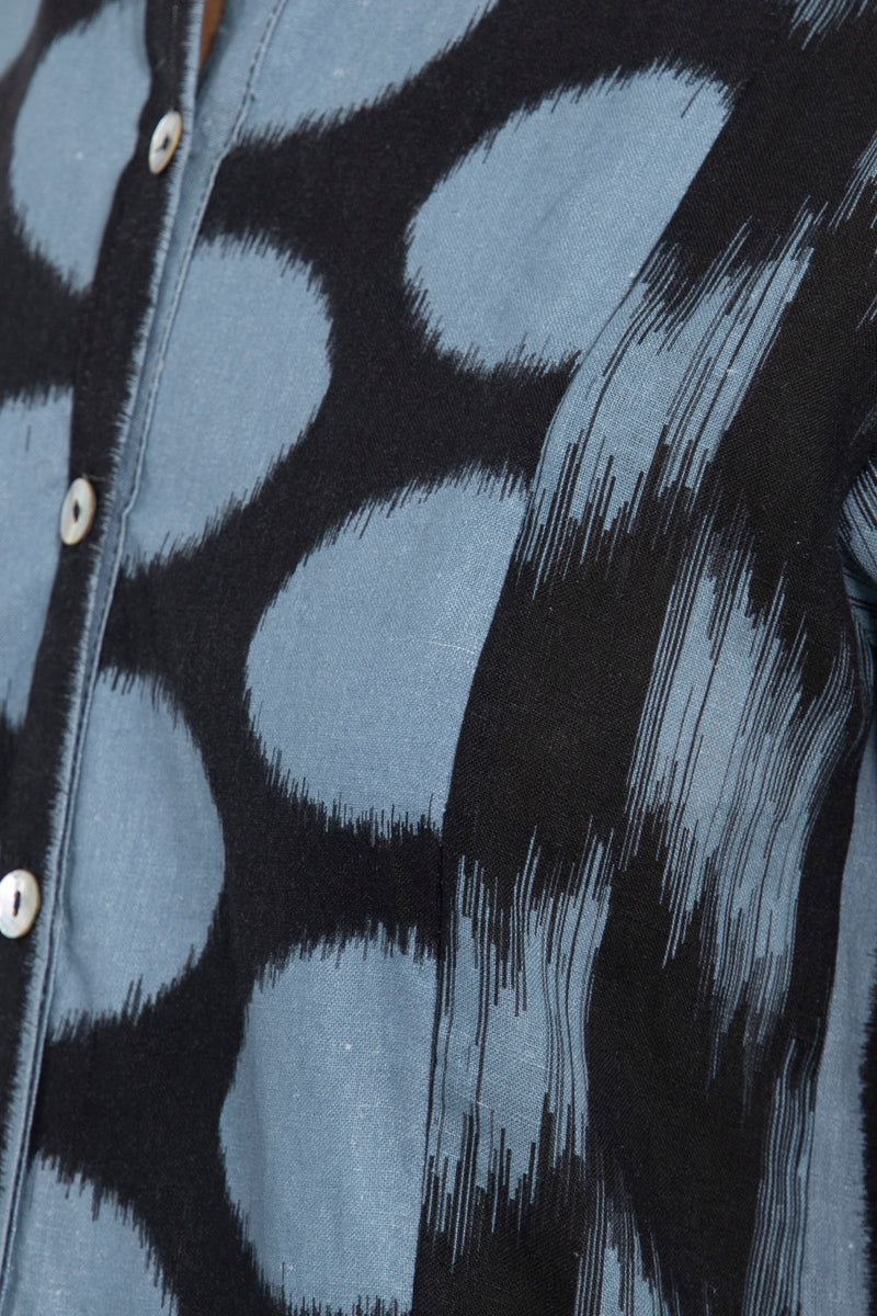 Katia Linen Circle Blue Dress